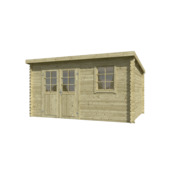 Tuinhuis Danna vurenhout geïmpregneerd 380 x 275 cm 