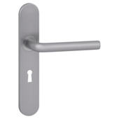 Deurkrukset Tirana sleutelgat 56mm aluminium RVS look