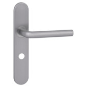 Deurkrukset Tirana WC 63/8mm aluminium RVS look