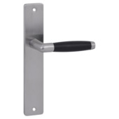 Gamma deurkruk set Retro recht blind schild RVS look messing