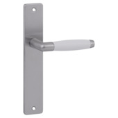 Gamma deurkruk set Retro recht blind schild RVS look messing