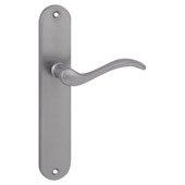 Gamma deurkruk set Andorra ovaal blind schild RVS look messing