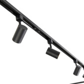 QAZQA 10-spot railsysteem Jeana 50W GU10 zwart aluminium 500 cm