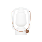 QAZQA staande buitenlamp LED 3W oplaadbaar wit kunststof