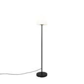 QAZQA vloerlamp voor buiten Virginia 1-lichts 23W E27 zwart staal 135 cm