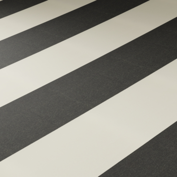 Zonneschermdoek streep zwart/wit (kleurnr. T362) op maat