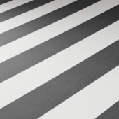 Zonneschermdoek streep zwart/wit (kleurnr. 315105) op maat
