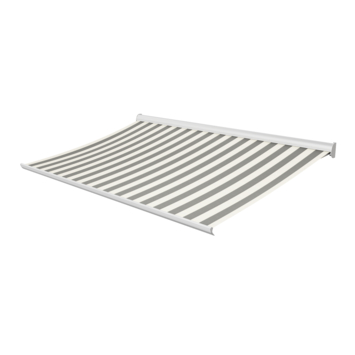 Knikarmscherm Staccato streep grijs/wit (kleurnr. T356) op maat