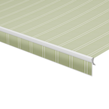 Schulprand (volant) recht streep groen (kleurnr. T289) op maat