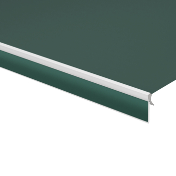 Schulprand (volant) recht effen groen (kleurnr. 6687) op maat