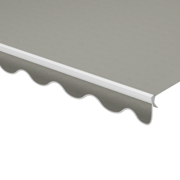 Schulprand (volant) golf effen grijs (kleurnr. 320925) op maat