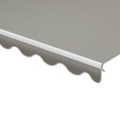 Schulprand (volant) golf effen grijs (kleurnr. 320925) op maat