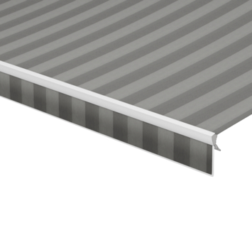 Schulprand (volant) recht streep grijs (kleurnr. T384) op maat