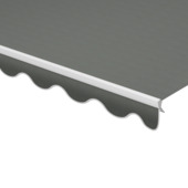 Schulprand (volant) golf effen grijs (kleurnr. U343) op maat