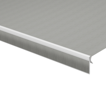 Schulprand (volant) recht gemêleerd grijs (kleurnr. U104) op maat