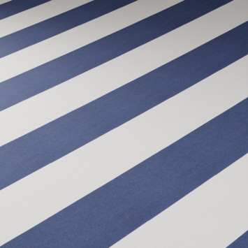 Spandoek zonneschermdoek streep blauw/wit (kleurnr. 8556) op maat