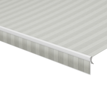 Schulprand (volant) recht streep grijs (kleurnr. 320888) op maat