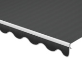 Schulprand (volant) golf gemêleerd grijs (kleurnr. 338623) op maat