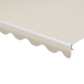 Schulprand (volant) golf streep crème (kleurnr. 338662) op maat