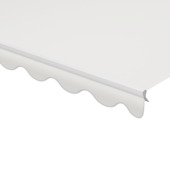 Schulprand (volant) golf effen lichtgrijs (kleurnr. 6196) op maat