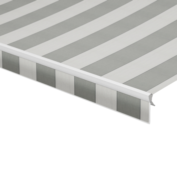 Schulprand (volant) recht streep grijs (kleurnr. T212) op maat