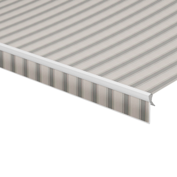 Schulprand (volant) recht streep grijs (kleurnr. 320893) op maat