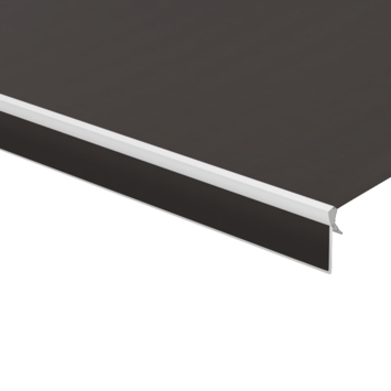 Schulprand (volant) recht gemêleerd zwart (kleurnr. 320994) op maat