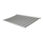 Knikarmscherm Staccato streep grijs (kleurnr. T251) op maat