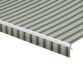 Schulprand (volant) recht streep grijs/groen (kleurnr. 320976) op maat