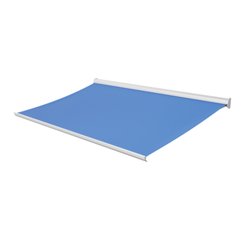 Knikarmscherm Staccato effen blauw (kleurnr. 0017) op maat