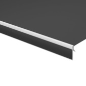 Schulprand (volant) recht effen donker rood/zwart (kleurnr. U768) op maat