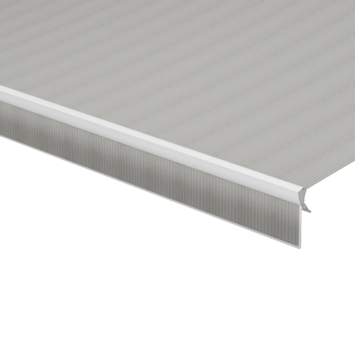 Schulprand (volant) recht gemêleerd bruin (kleurnr. 338621) op maat