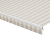 Schulprand (volant) recht streep crème/bruin (kleurnr. 338672) op maat