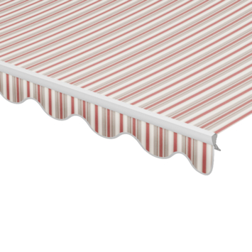 Schulprand (volant) golf streep rood (kleurnr. 320186) op maat