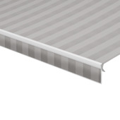 Schulprand (volant) recht streep grijs (kleurnr. T386) op maat