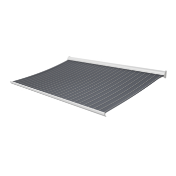 Knikarmscherm Staccato streep blauw (kleurnr. T295) op maat