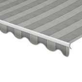 Schulprand (volant) golf streep grijs (kleurnr. T251) op maat