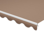 Schulprand (volant) golf gemêleerd bruin (kleurnr. 320963) op maat