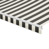 Schulprand (volant) recht streep zwart/wit (kleurnr. T362) op maat