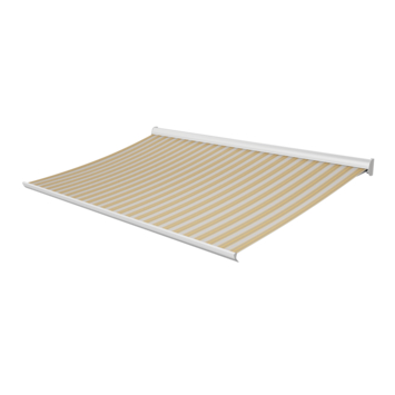 Knikarmscherm Staccato streep geel (kleurnr. 320212) op maat