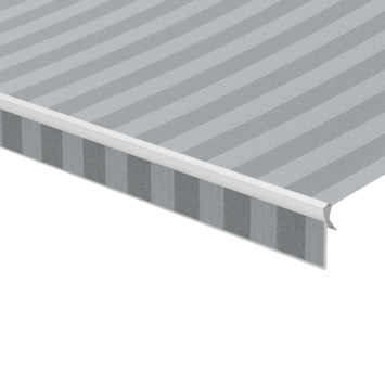 Schulprand (volant) recht streep grijs (kleurnr. 338655) op maat