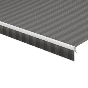 Schulprand (volant) recht streep grijs (kleurnr. 338644) op maat