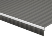 Schulprand (volant) recht streep grijs (kleurnr. 338644) op maat