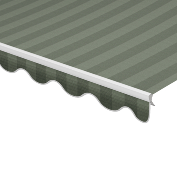 Schulprand (volant) golf streep groen (kleurnr. 338674) op maat