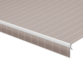 Schulprand (volant) recht streep bruin (kleurnr. D306) op maat