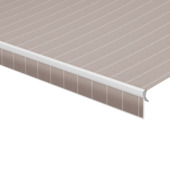 Schulprand (volant) recht streep bruin (kleurnr. D306) op maat