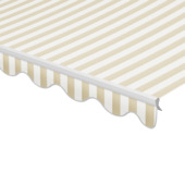 Schulprand (volant) golf streep bruin/wit (kleurnr. 8921) op maat