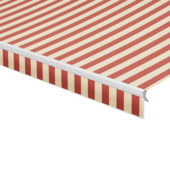 Schulprand (volant) recht streep rood/crème (kleurnr. 315550) op maat