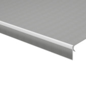 Schulprand (volant) recht effen grijs (kleurnr. U406) op maat