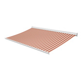 Knikarmscherm Staccato streep rood/crème (kleurnr. 315550) op maat